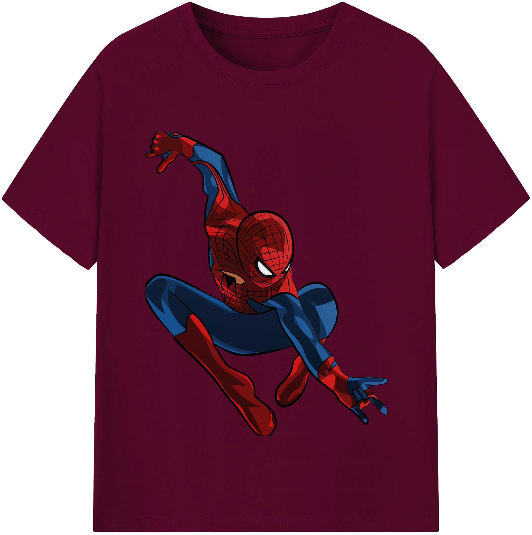 （画像用） Spider Man スパイダーマン レディースカジュアルプリントTシャツ（綿100％）